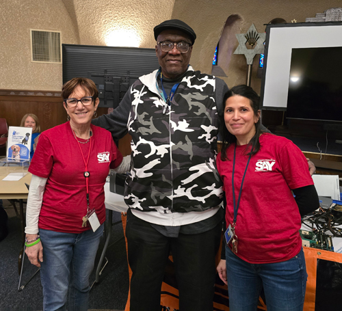 Henry Burney with Nancy and Shivan from Bellfaire