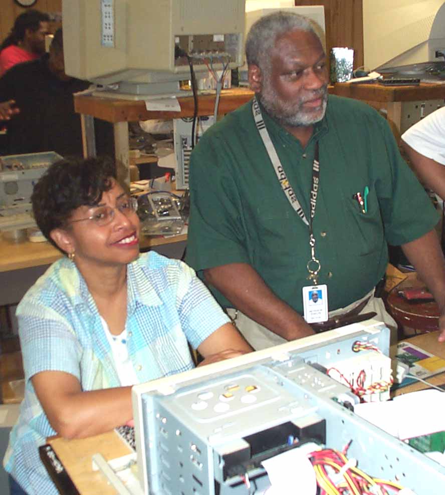 CAP volunteer Arthur Phelps training Dianne James