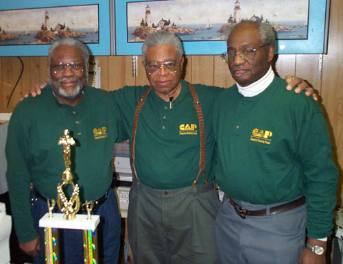 Dan Davenport and Ken Eskridge with CAP volunteer Arthur Phelps