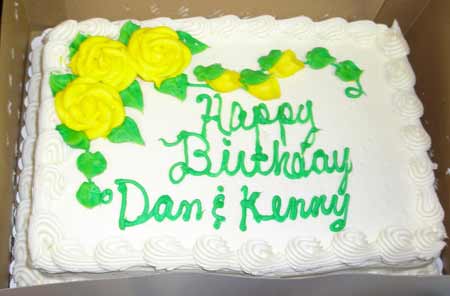 Dan Davenport and Ken Eskridge birthday cake