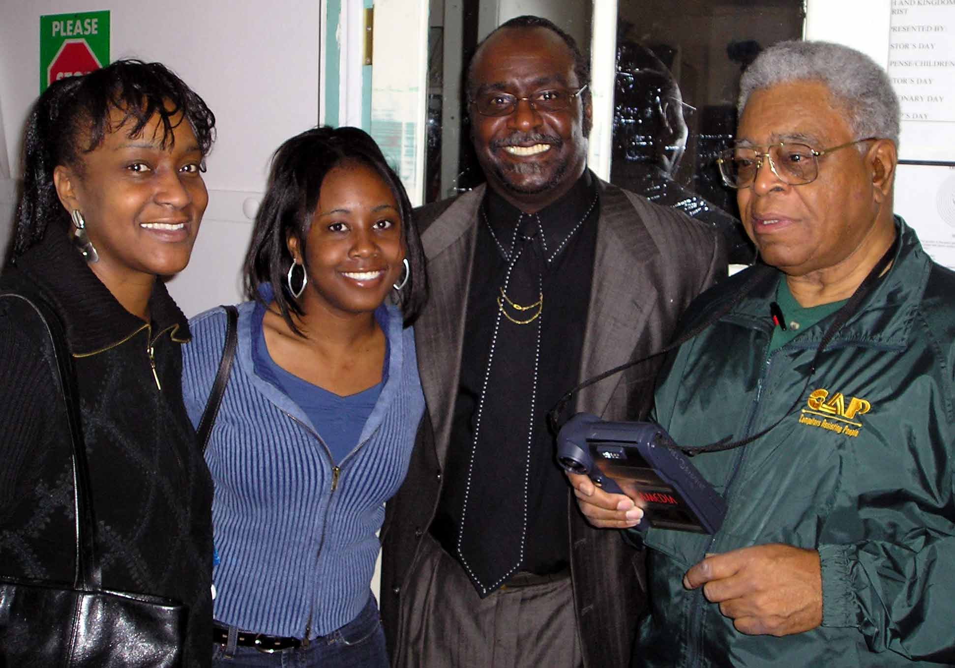 Rev Crosby family with CAP's Dan Davenport