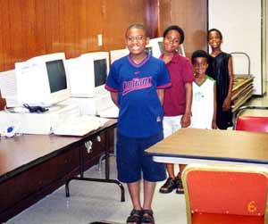 Gregory Oliver, Javon Oliver, Michael Jordan and Jordan Horn