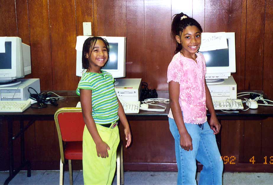 Union Grove students Taleah Young (7 years old) and Brittany Young (9)