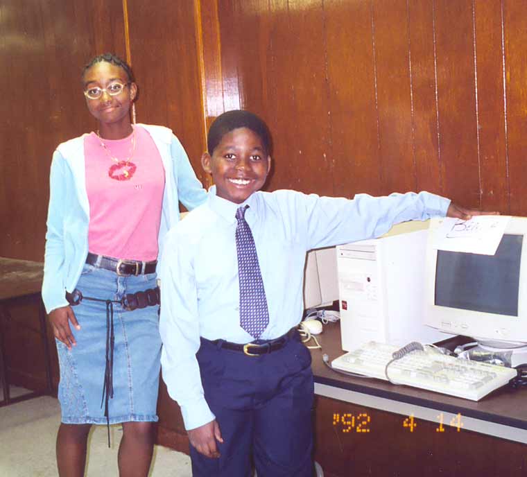 Union Grove students Benita Pace (15) and Marcus Howard (10)